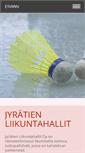 Mobile Screenshot of jyratienliikuntahallit.net